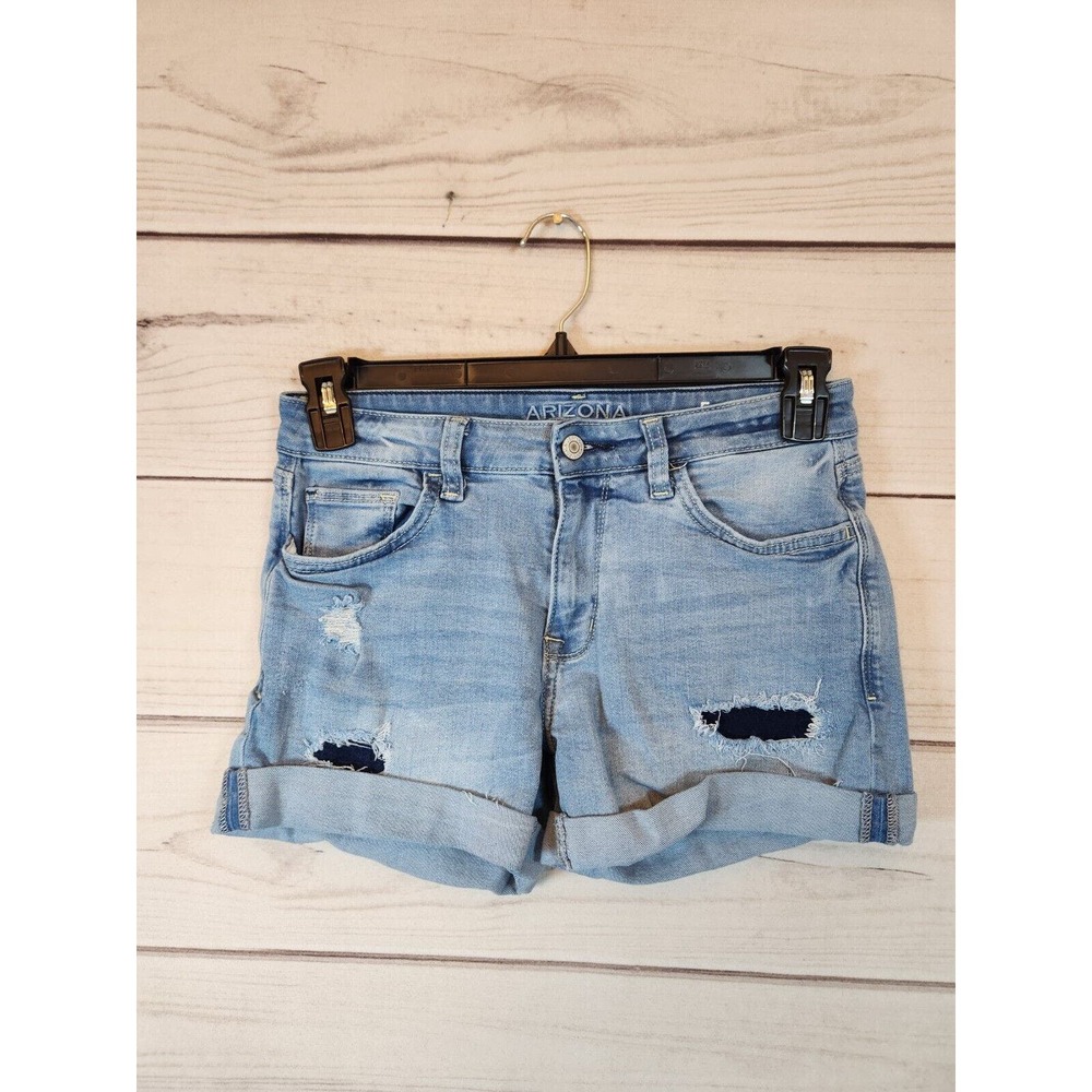 Arizona Jean Co. Women's Blue Stretch Denim Light Wash Jean Shorts Size 5
